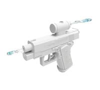 Prank Two-Way Water Gun,Prank Squirt Gun Can Spray from Front and Back, Creative Pranks Battle Toy Waters Guns Fight, for School Office Trick (White)