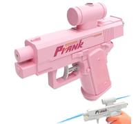 Prank Two-Way Water Gun, Prank Squirt Gun Can Spray from Front and Back, Reverse Water Guns, Creative Pranks Battle Toy Waters Guns Fight, Novelty Gifts for Friend Classmate Family (Pink)