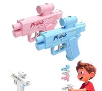 Prank Two-Way Water Gun, Prank Squirt Gun Can Spray from Front and Back, Reverse Water Guns,Quirky Trick Waters Guns for Friend, Creative Pranks Battle Toy Waters Guns Fight (Pink+Blue)