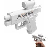 Prank Two-Way Water Gun, Prank Squirt Gun Can Spray from Front and Back, Reverse Water Guns, School Supplies Game, Ideal Novelty Gifts for Friend Classmate Family (White)