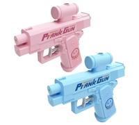 Prank Two-Way Water Gun, Prank Squirt Gun, Reverse Water Guns, Creative Pranks Battle Toy Waters Guns Fight (Pink+Blue)