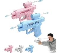 Prank Two-Way Water Gun, Prank Squirt Gun, Reverse Waters Guns Spray From Front and Back, Quirky Trick Waters Guns for Friend, Unexpected Twist (Pink+Blue)