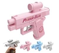 Prank Two-Way Water Gun, Prank Water Gun with Backsplash Effect, Water splashing Back and Forth, Creative Summer Outdoor/Park Play Battle Toy WaterGun (Pink)