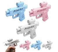 Prank Two-Way Water Gun, Prank Water Gun with Backsplash Effect, Water splashing Back and Forth, Creative Summer Outdoor/Park Play Battle Toy WaterGun (White+Blue+Pink)