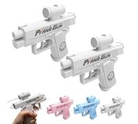 Prank Two-Way Water Gun, Prank Water Gun with Backsplash Effect, Water splashing Back and Forth, Creative Summer Outdoor/Park Play Battle Toy WaterGun (White+White)