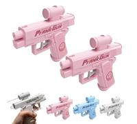 Prank Two-Way Water Gun, Prank Water Gun with Backsplash Effect, Water splashing Back and Forth, Creative Summer Outdoor/Park Play Battle Toy WaterGun (Pink +Pink)
