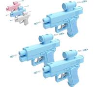 Prank Two-Way Water Gun, Reverse Waters Guns Spray from Front and Back, Prank Squirt Gun, Creative Pranks Battle Toy Waters Guns Fight, Ideal Novelty Gifts for Friend Classmate Family (Blue, 3 Pcs)