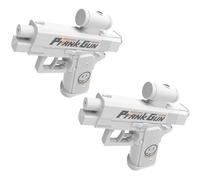 Prank Two-Way Water Gun, Water Gun Prank Can Spray from Front and Back, Just Think About What Will Happen Next and You Will Want to Laugh (2Pc-White)