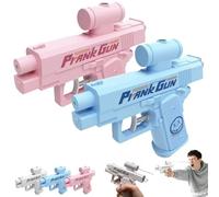 Prank Water Gun, 2PCS Prank Two-Way Water Gun Spray From Front and Back, Fun Office & School Prank Toy (2PCS - Blue and Pink)