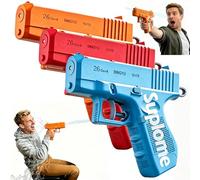 Prank Water Gun, 3 Pcs Pranks Water Pistol for Kids & Adults, Mini Water Guns Two-Way Toy with Shoots Backwards, Durable Water Prank Pistols for Summer Paddling Pool Beach Outdoor