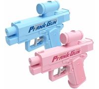 Prank Water Gun, Compulsive Two-Way Water Gun, Double-Sided Quirky and Trick Spraying Water for Pranks, Parties & Outdoor Fun(Blue+Pink)