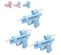 Prank Water Gun, Compulsive Two-Way Water Gun, Reverse Waters Guns Spray from Front and Back, School Supplies Game, Ideal Novelty Gifts for Friend Classmate Family (3*Blue)