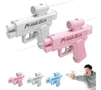 Prank Water Gun, Compulsive Two-Way Water Gun, Reverse Waters Guns Spray from Front and Back, School Supplies Game, Ideal Novelty Gifts for Friend Classmate Family (W+P)