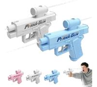 Prank Water Gun, Compulsive Two-Way Water Gun, Reverse Waters Guns Spray from Front and Back, School Supplies Game, Ideal Novelty Gifts for Friend Classmate Family (B+W)