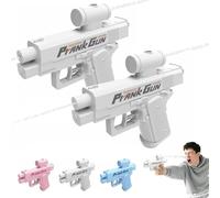Prank Water Gun, Compulsive Two-Way Water Gun, Reverse Waters Guns Spray from Front and Back, School Supplies Game, Ideal Novelty Gifts for Friend Classmate Family (W2)