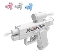 Prank Water Gun, Compulsive Two-Way Water Gun, Reverse Waters Guns Spray from Front and Back, School Supplies Game, Ideal Novelty Gifts for Friend Classmate Family (White)