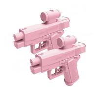Prank Water Gun, Compulsive Two-Way Water Gun Spray from Front and Back, Funny Water Guns Toy Prank Toy for Summer Party Games, Novelty Gifts for Friends (2Pc Pink)