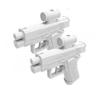 Prank Water Gun, Compulsive Two-Way Water Gun Spray from Front and Back, Funny Water Guns Toy Prank Toy for Summer Party Games, Novelty Gifts for Friends (2Pc White)