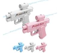Prank Water Gun, Dual-Sided Water Blaster, Prank Two-Way Watergun, Reverse Watergun from Front and Back, Durable Hilarious Pranks Toy for Adults, For Pool, Beach, Outdoor, Party Favors(White+Pink)