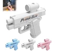 Prank Water Gun, Prank Gun, Prank Squirt Guns, Two-Way Water Pistols, Water Guns Prank Can Spray from Front and Back, Gifts for Adults and Children (White)