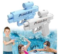 Prank Water Gun, Prank Squirt Gun, Prank Two-Way Squirt Guns - Shoots Back at User! Hilarious Novelty Toy for Parties & Summer Fun (White+Blue-2pcs)