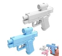 Prank Water Gun, Prank Two-Way Water Gun, Can Spray from Front and Back, Creative Pranks Battle Toy Waters-Guns Fight (White+Blue)