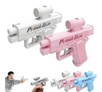 Prank Water Gun, Prank Two-Way Water Gun, Prank Squirt Guns, for Adults Party Games Outdoor Indoor, Easy to Carry (White+Pink)