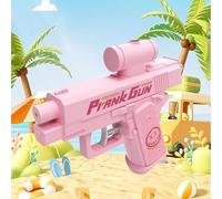 Prank Water Gun, Prank Two-Way Water Gun, Reverse WaterGuns, Spray from Front and Back, Pull the Trigger and Shoot Backwards, Press the Button and Shoot Forwards(Pink)