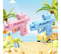 Prank Water Gun, Prank Two-Way Water Gun, Reverse WaterGuns, Spray from Front and Back, Pull the Trigger and Shoot Backwards, Press the Button and Shoot Forwards(Blue+Pink)