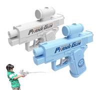 Prank Water Gun, prank water guns spray both ways, Compulsive Two-Way Water Gun Spray from Front and Back, Ideal Novelty Gifts for Friend (Blue+White)