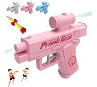 Prank Water Gun, Pranks Two-Way Water Guns, Can Spray From Front and Back, Water Pistols Powerful Long Distance, Creative aters uns Toy (Pink)
