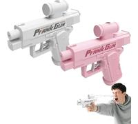 Prank Water Gun, Reverse Water Gun, Compulsive Two-Way Spraying For School Office Trick (pink+white)