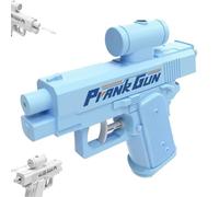 Prank Water Gun Shoots Backwards, Pink Prank Watergun From Front and Back, Creative Pranks Battle Toy Waters Guns Fight, Funny Pranks Triggered Instantly Suitable for Birthday Parties(Blue-1PC)