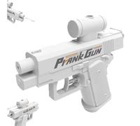 Prank Water Gun Shoots Backwards, Pink Prank Watergun From Front and Back, Creative Pranks Battle Toy Waters Guns Fight, Funny Pranks Triggered Instantly Suitable for Birthday Parties(White-1PC)