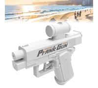 Prank Water Gun Shoots Backwards - Two-Way Spray Water Gun for Ultimate Fun, Front & Back Spray Design for Double the Surprise, Funny Prank Toy Gift for Adults, Party & Summer Fun (White)