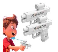 Prank Water Gun, Trap Attack! Double-Sided Surprise Splash Gun, Party Game Must-Have, Family Fun, Outdoor Chase Toy (2pcs White)