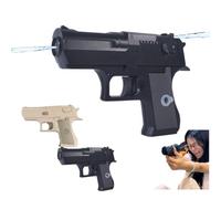 Prank Water Gun, Two-Way Water Gun Water Pistols for Kids, Manual Water Soaker Gun Reverse Water Guns, Creative Water Blaster Prank Trick Ideas for Water Battle Fun (Black 1pcs)