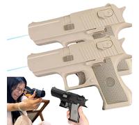 Prank Water Gun, Two-Way Water Gun Water Pistols for Kids, Manual Water Soaker Gun Reverse Water Guns, Reverse Guns Pranks Battle Water Toy Waters (Gray 2pcs)