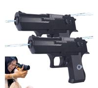 Prank Water Gun, Two-Way Water Gun Water Pistols for Kids, Manual Water Soaker Gun Reverse Water Guns, Creative Water Blaster Prank Trick Ideas for Water Battle Fun (Black 2pcs)