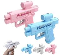 Prank Water Gun, Water Gun Pistol, Compulsive Two Way Water Guns, Reverse Water Spray Squirter Toys, Ideal Novelty Gifts for Friend Classmate Family (2Pcs-C)