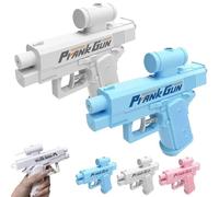 Prank Water Gun, Water Gun Pistol, Compulsive Two Way Water Guns, Reverse Water Spray Squirter Toys, Ideal Novelty Gifts for Friend Classmate Family (2Pcs-B)