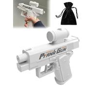 Prank Water Gun, Water Gun Prank, Two-Way Water Guns with Dual Nozzle Spray for Surprise Soaks, High-Pressure Long Range, Large Tank, Lightweight Summer Toy for All Ages (White)