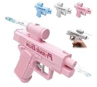Prank Waterss Gunss, Prank Two-Way Water Gun, Reverse Squirt Gun for Creative Water Fights, Fun Trick Battle Toy, Spray from Front and Back (Pink)
