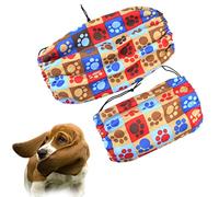 pranovo 2 Pack Dogs Ear Protector Headband Ear Cover with Adjustable Drawstring for Big Long Ear Keeping Ear Clean from Grass Seeds Sand Food