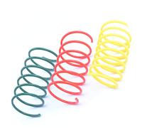 pranovo 60 Pack Cat Spring Toy Plastic Colorful Coil Spiral Springs Pet Action Wide Durable Interactive Toys