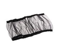 pranovo Bird Cage Seed Catcher Seeds Guard Parrot Nylon Mesh Net Cover Stretchy Shell Skirt Traps Cage Basket Soft Airy (M, Black)