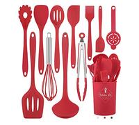 Pranski Kitchen Utensils Set-12 Pieces Silicone Cooking Utensils Set (Dishwasher Safe) 392°F Heat Resistant Spatula Set, Nonstick Cookware