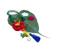 Prapti Handicrafts Handmade Crochet Designer Eco-Friendly Rakhis for Sister, Bhabhi, Reusable Lumba Rakhi, Pack of 1, One Size, Cotton, no stone