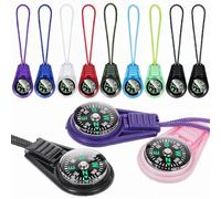 Prasacco 10 Pcs Mini Compass for Kids, Portable Compass Keychain Small Pocket Magnetic Compass Multi-Color Compass Bulk Survival Compass for Hiking Outdoor Survival Camping Party