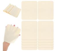 Prasacco 15-Piece Chamois Cloth, Artist Chamois Leather, Pre-Cut, Soft, Pottery Tool, Small, Ceramic Craft Supplies, Beige, Artificial Suede